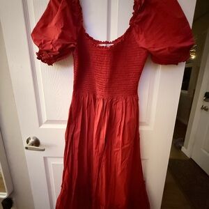 Hill House Red Long Sleeve Dress